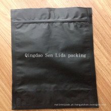 Matte Black Color Tea Zipper Pouch